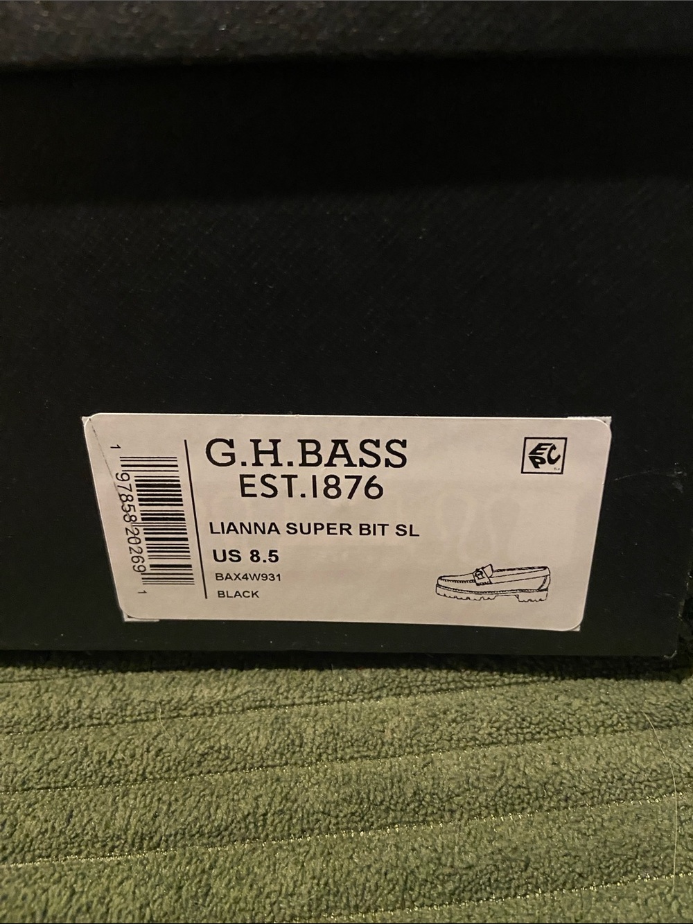 G.H. Bass & Co. Black Women's Horsebit Loafers with Gold Hardware - Picture 3 of 4